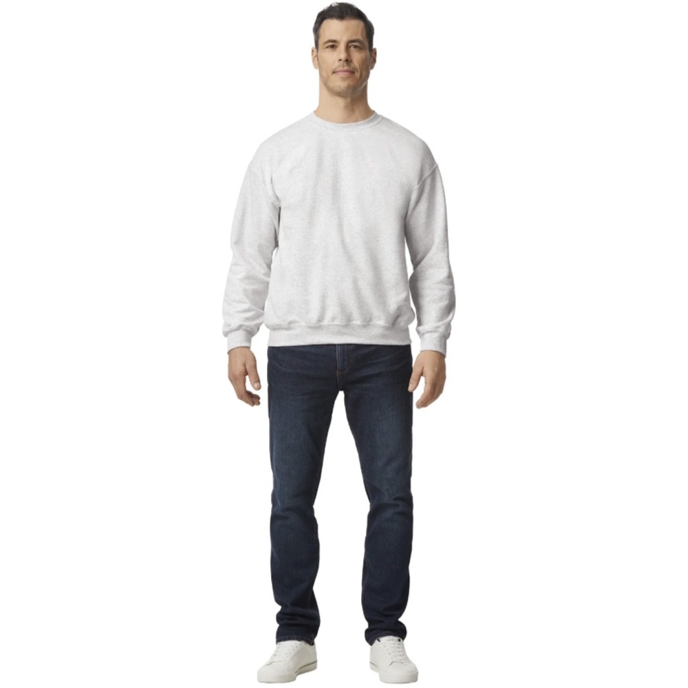 Mens‎ Gildan Unisex DryBlend Crewneck Sweatshirt Long Sleeve Gray Small - Picture 7 of 8